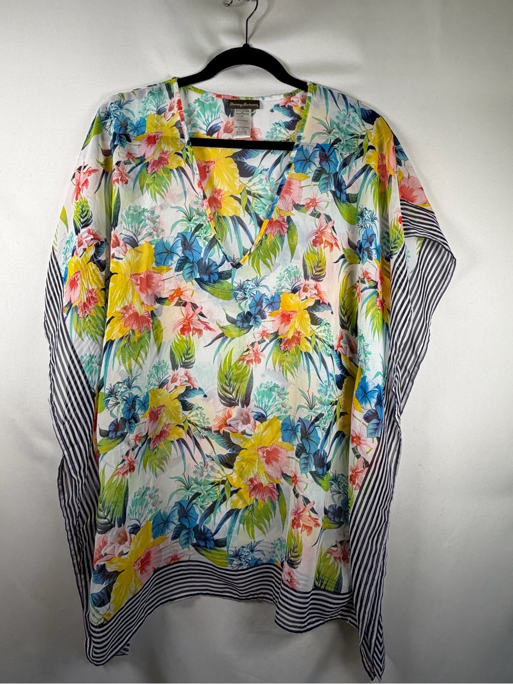 Tommy Bahama L/XL Tropical Floral Tunic/Kaftan/Swim Cover Up